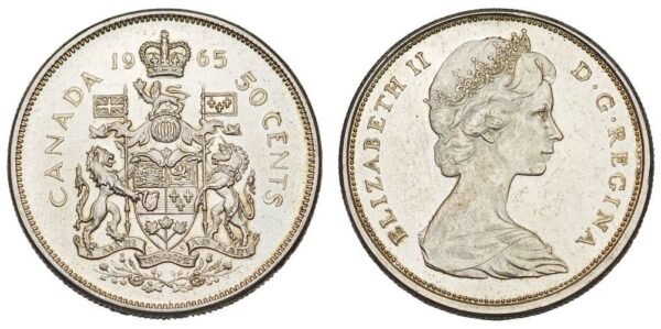 CANADA 50 cents 1965 / Silver / XF