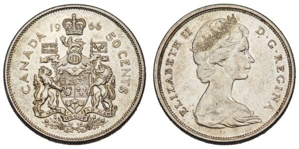 CANADA 50 cents 1966 / Silver / XF