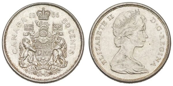 CANADA 50 cents 1966 / Silver / XF