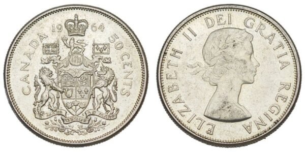CANADA 50 cents 1964 / Silver / XF