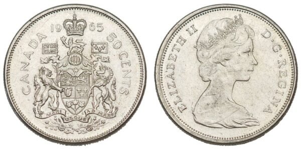 CANADA 50 cents 1965 / Silver / XF