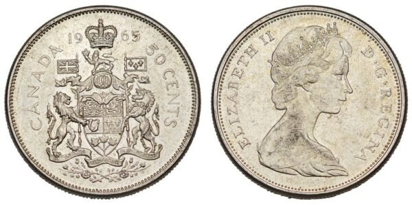 CANADA 50 cents 1965 / Silver / XF