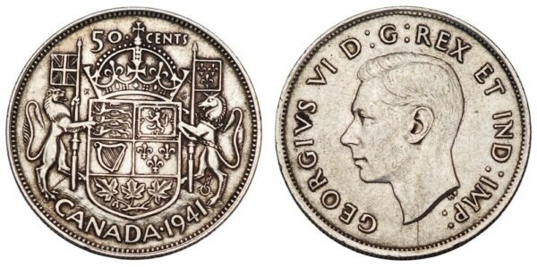 CANADA 50 cents 1941 / Silver / VF+