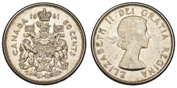 CANADA 50 cents 1961 / Silver / VF+