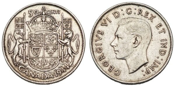 CANADA 50 cents 1944 / Silver / VF+