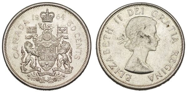 CANADA 50 cents 1964 / Silver / VF+