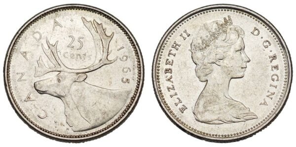 CANADA 25 cents 1965 / Silver / VF