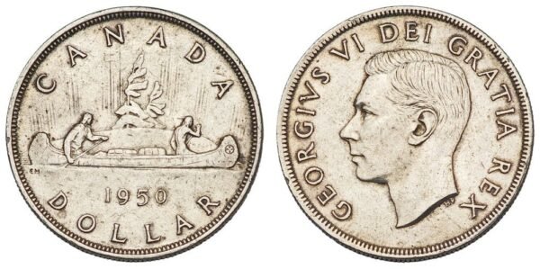 CANADA 1 dollar 1950 / Silver / VF