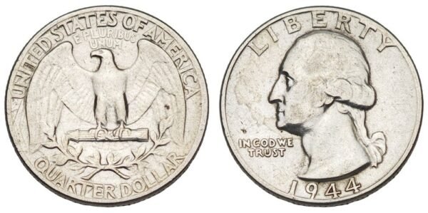 UNITED STATES OF AMERICA 1/4 dollar 1944 / Washington Quarter / Silver / VF