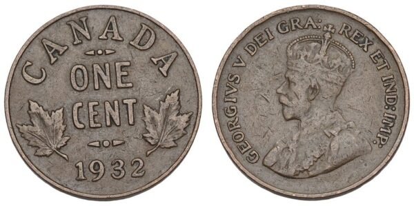 CANADA 1 cent 1932 VF