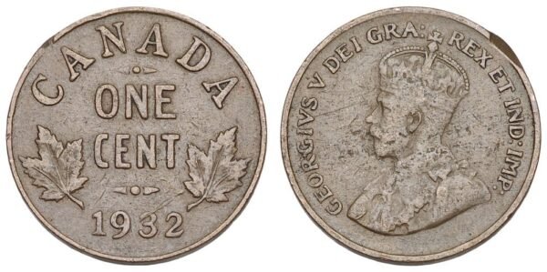 CANADA 1 cent 1932 VF-