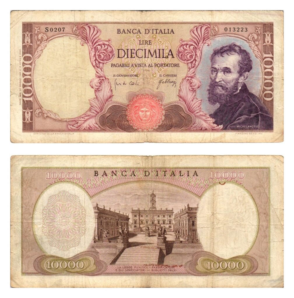 ITALY 10000 lire 1966 VF