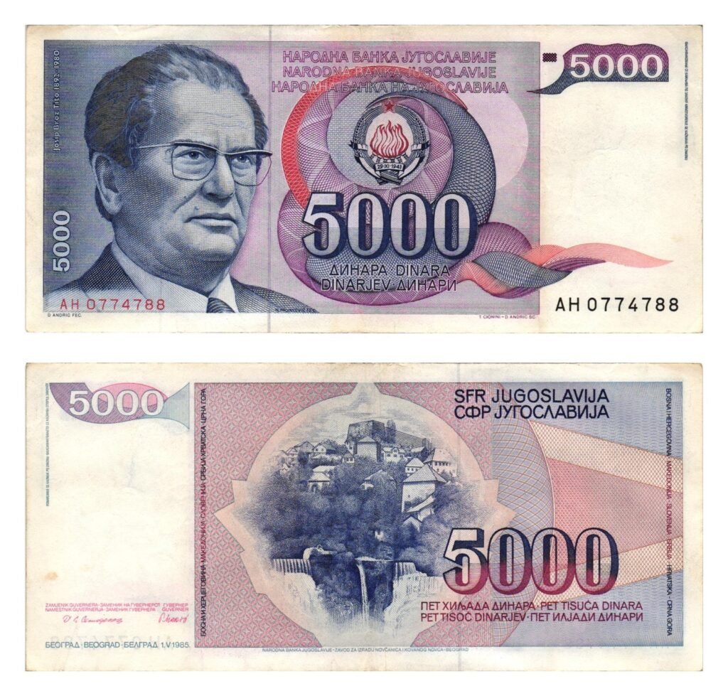YUGOSLAVIA 5000 dinara 1985 / Josip Broz Tito / VF+