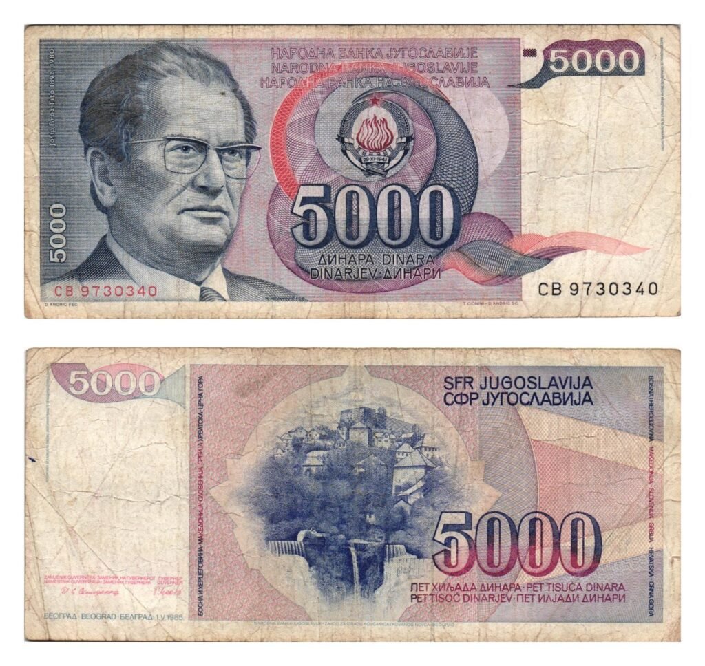 YUGOSLAVIA 5000 dinara 1985 / Josip Broz Tito / VF-