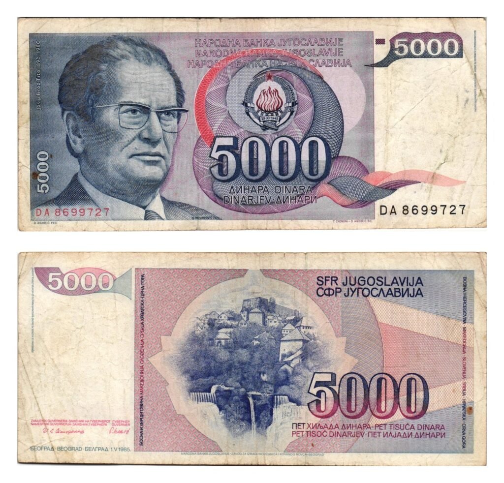 YUGOSLAVIA 5000 dinara 1985 / Josip Broz Tito / VF-