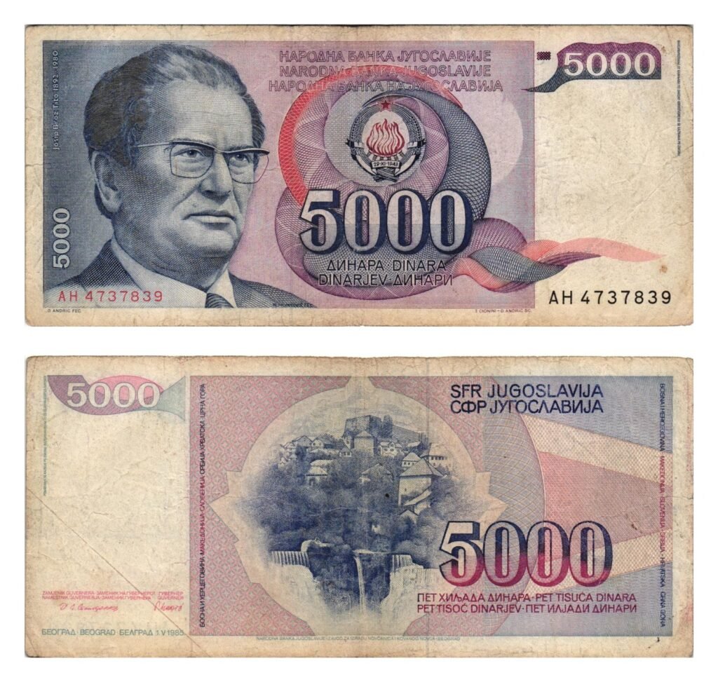YUGOSLAVIA 5000 dinara 1985 / Josip Broz Tito / VF-