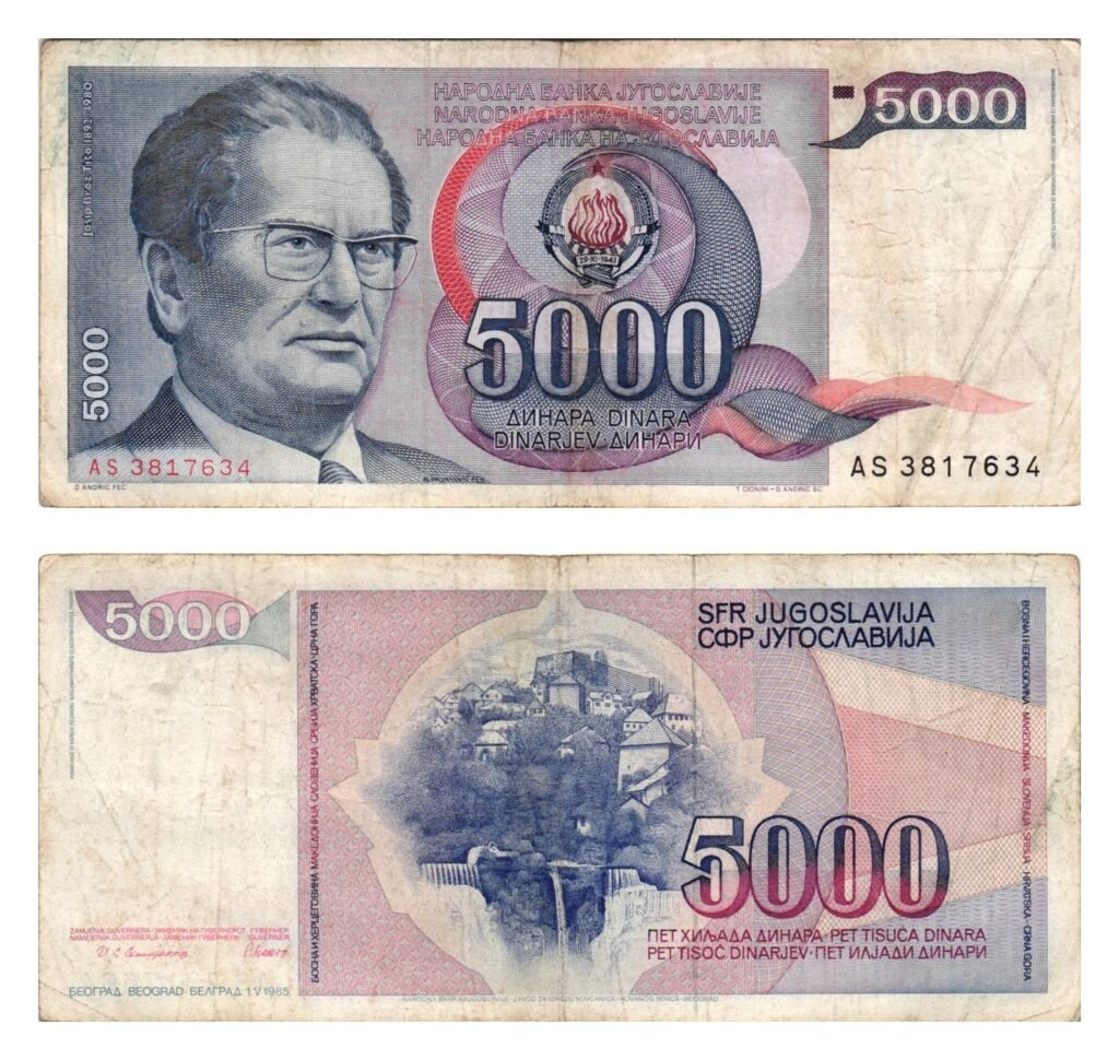 YUGOSLAVIA 5000 dinara 1985 / Josip Broz Tito / VF-