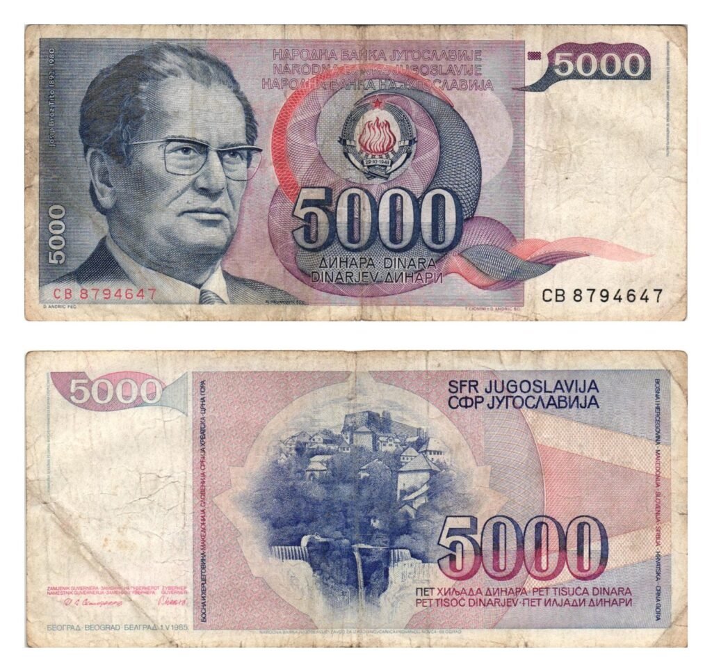 YUGOSLAVIA 5000 dinara 1985 / Josip Broz Tito / VF-