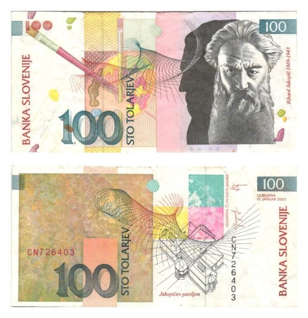 SLOVENIA 100 tolarjev 2003 VF