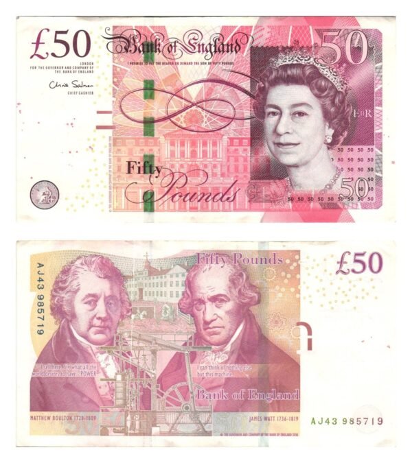 ENGLAND 50 pounds 2010 XF-