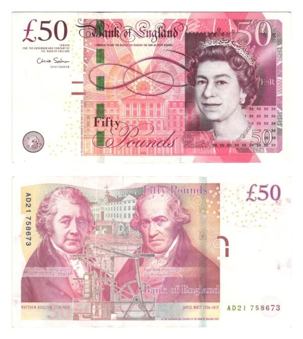 ENGLAND 50 pounds 2010 XF-