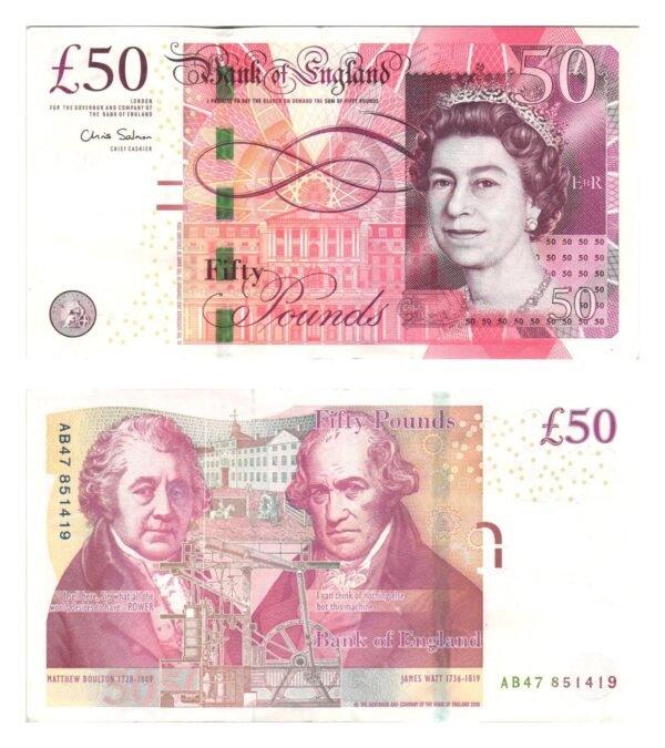 ENGLAND 50 pounds 2010 XF-