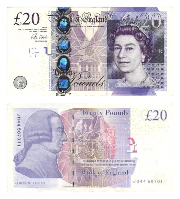 ENGLAND 20 pounds 2006 VF+