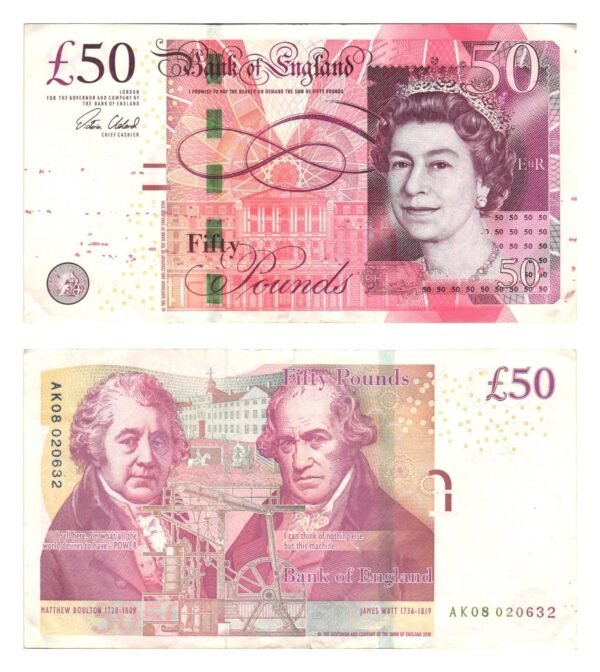 ENGLAND 50 pounds 2010 VF