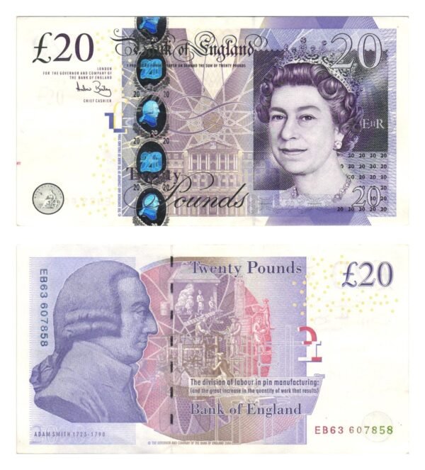 ENGLAND 20 pounds 2006 VF