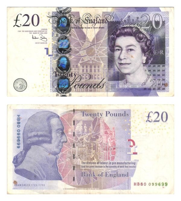 ENGLAND 20 pounds 2006 VF