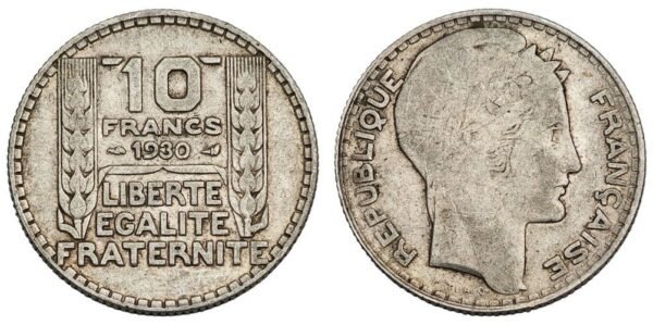 FRANCE 10 francs 1930 / Silver / VF