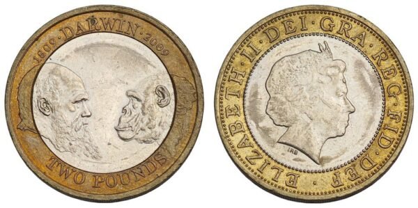GREAT BRITAIN 2 pounds 2009 / Charles Darwin / VF