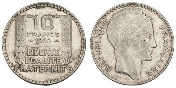 FRANCE 10 francs 1930 / Silver / VF