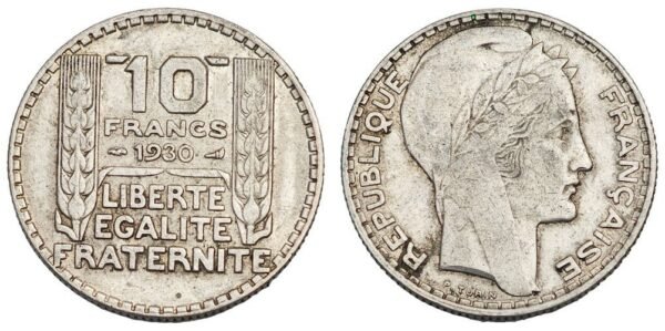 FRANCE 10 francs 1930 / Silver / VF
