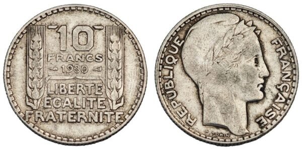 FRANCE 10 francs 1930 / Silver / VF