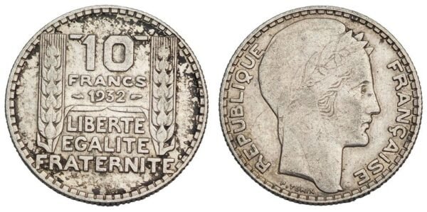FRANCE 10 francs 1932 / Silver / VF