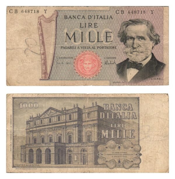 ITALY 1000 lire 1973 VF