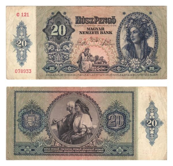 HUNGARY 20 pengo 1941 VF