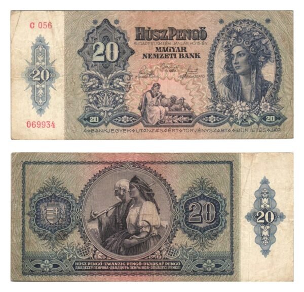 HUNGARY 20 pengo 1941 VF
