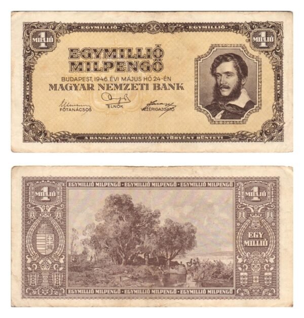 HUNGARY 1 trillion pengo 1946 VF