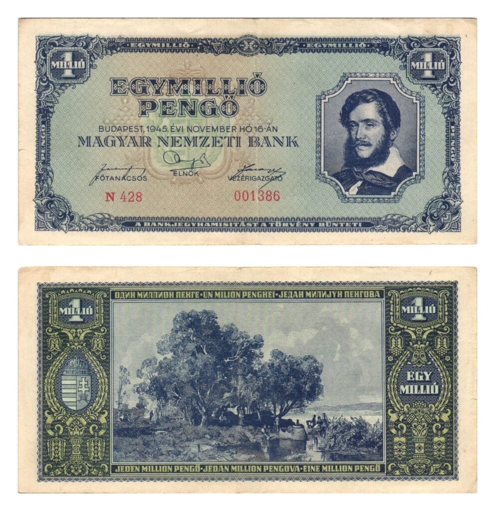 HUNGARY 1 million pengo 1945 VF