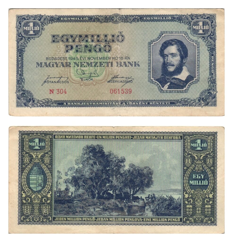 HUNGARY 1 million pengo 1945 VF