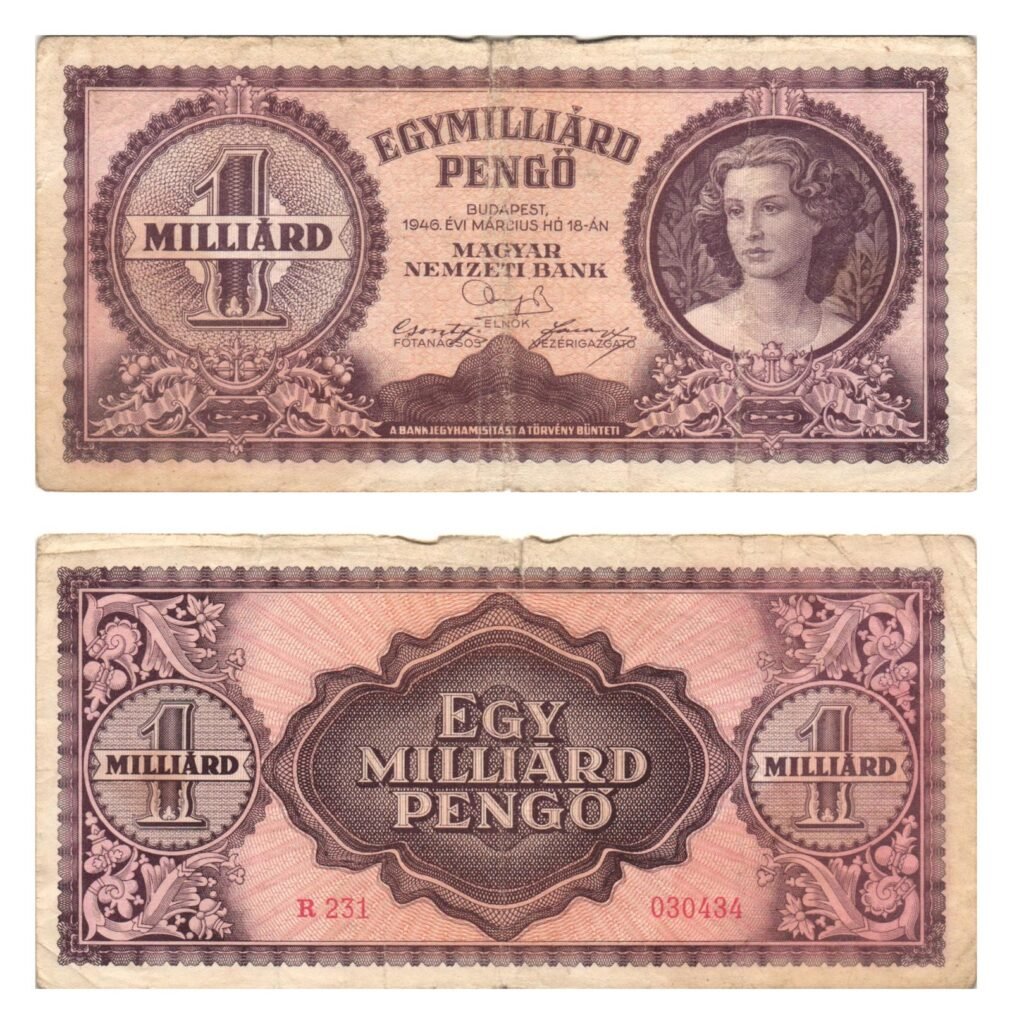 HUNGARY 1 billion pengo 1946 VF-