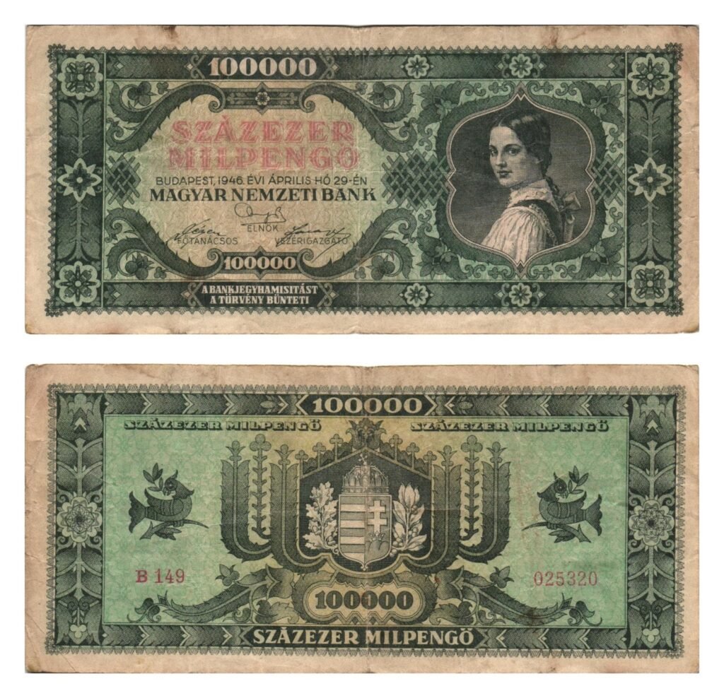 HUNGARY 100 billion pengo 1946 VF-