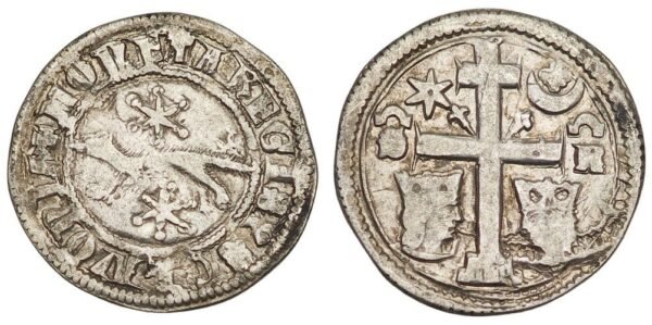 CROATIA 1 denar ND(1270-1272) / Slavonia / Stephen V / ban Ivačin Pectari / S - R / Silver / VF
