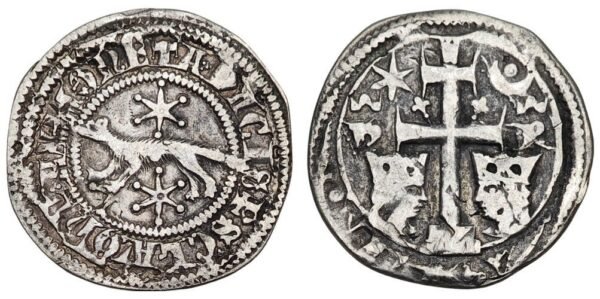 CROATIA 1 denar ND(1260-1269) / Slavonia / Herceg Bela / n - R / DVCIS / Silver / VF