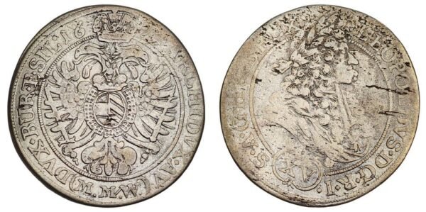 CZECHIA 15 kreuzer 1694 / Silesia / Leopold I / Silver / VF-