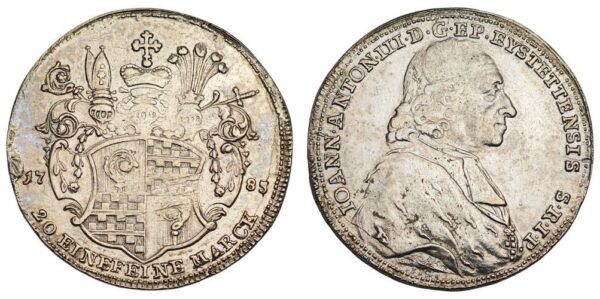 GERMANY 1/2 thaler 1785 / Eichstätt / Silver / used as jewelry / VG