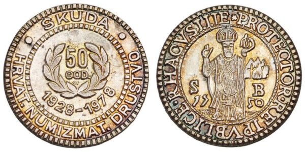 CROATIA 50th Anniversary of the Croatian Numismatic Society 1928-1978 / medal / UNC