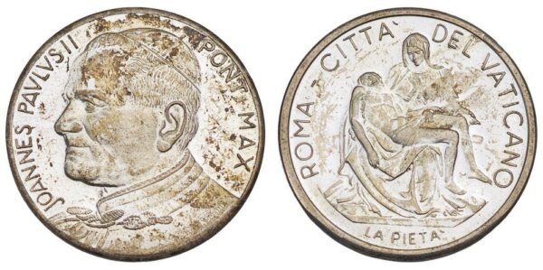 VATICAN CITY Pope John Paul II / La Pietà souvenir medal XF